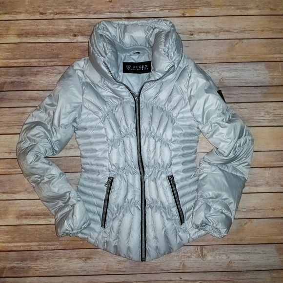 guess silver jacket